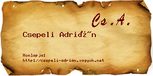Csepeli Adrián névjegykártya